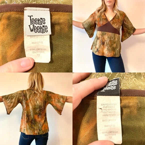 Forest fairy boho y2k bell sleeve blouse - Picture 7 of 7